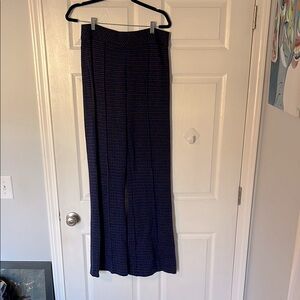 Plaid Women's Pants, Brown, Black and Blue